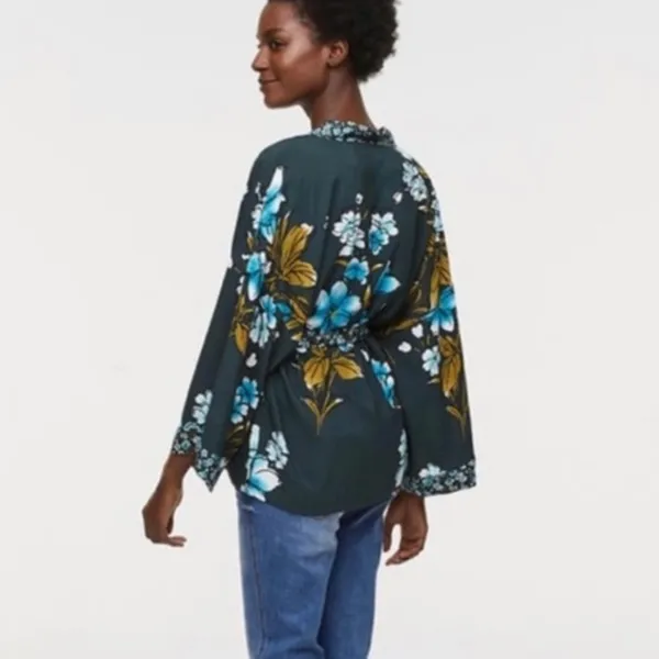 Loft mixed floral kimono wrap *no sash belt* - Image 2