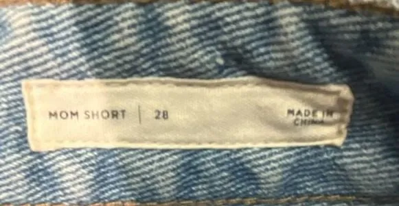 Pacsun Mom Shorts Womens 28 Blue Light Wash Denim Cotton Hi-Rise Zip Fly Button - Image 4