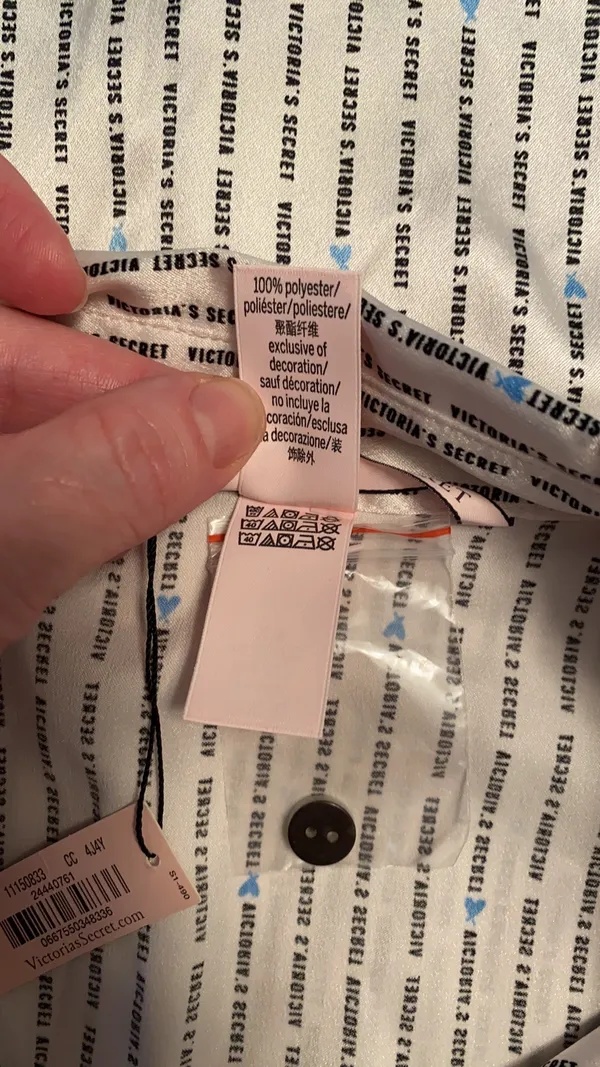 Victoria’s Secret button down sleep shirt Sz Med - Image 3