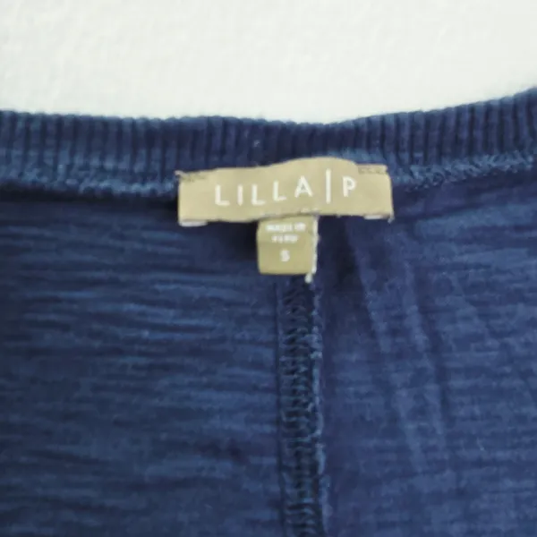 Lilla‎ P Navy Blue Pima Cotton Modal Sleeveless Pocket Mini Dress Small - Image 3