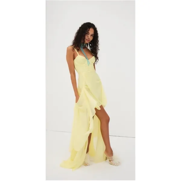 For Love & Lemons June Maxi‎ Dress Yellow XS NWT - Image 2