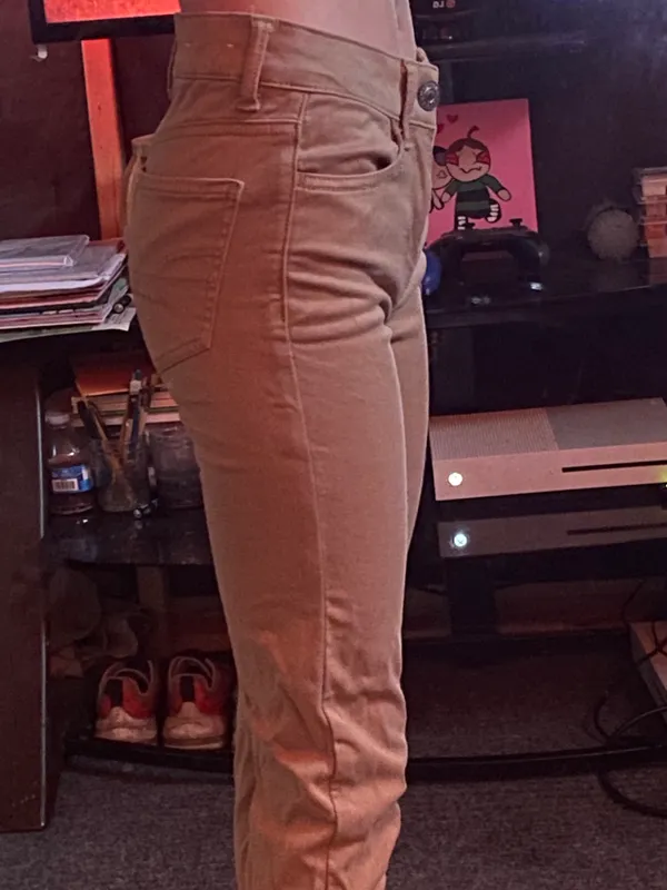 American Eagle tan high waisted skinny jeans - Image 5
