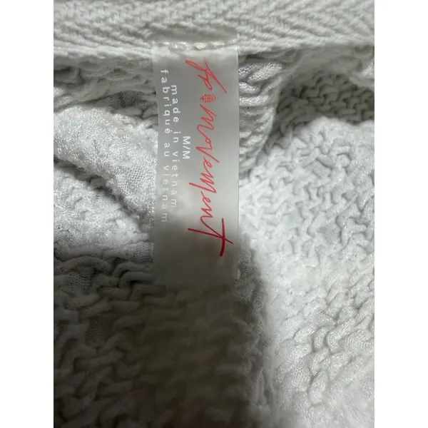 Free People Movement Recovery Layer‎ Top White Women's Size Medium - Image 9