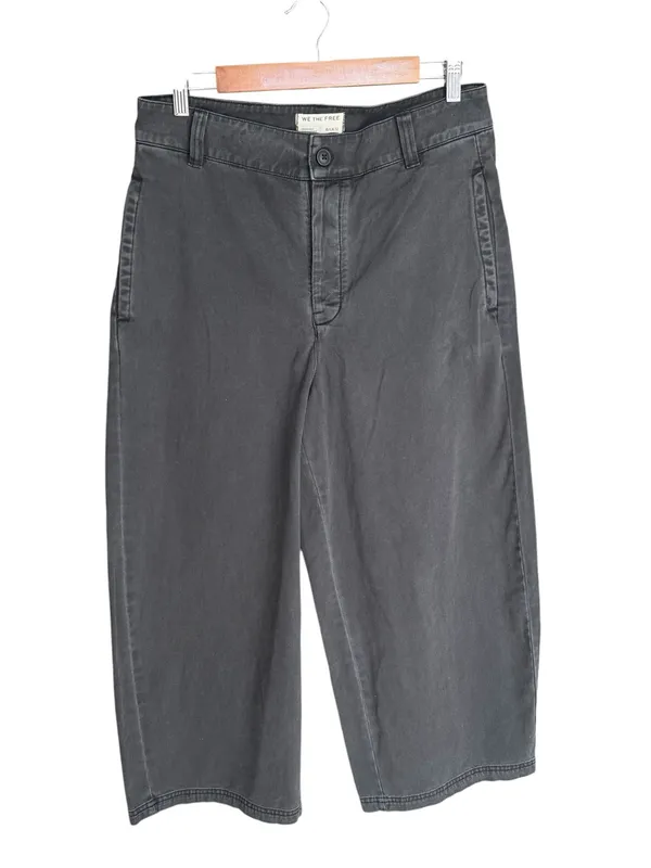 Free People - NWT Washed Black Utility Wide Leg Pants Sz 8 - Image 2