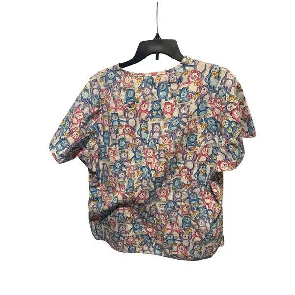 Women's Crest Scrub Top Size Medium Monkey In Skirts short sleeve Nurse Medical - Image 2