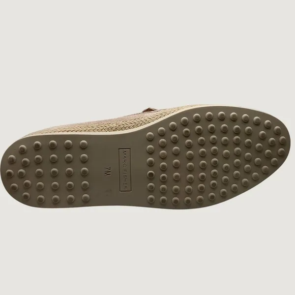 Marc Fisher Womens Suede Espadrille Loafers Taupe Beige Moc Toe Flats Size 7M - Image 7