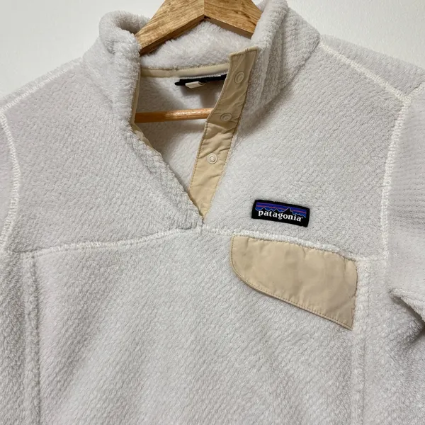 Patagonia Women's Re-Tool Snap-T® Fleece Pullover Size Small White Cream - Image 4
