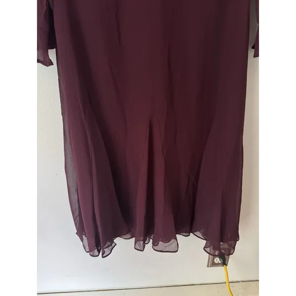 ASTR The Label Purple Chiffon Tie Neck Midi Dress Size Medium - Image 8