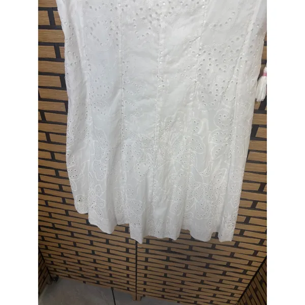 Calypso White Eyelet Tank Dress‎ Size 6 - Image 5