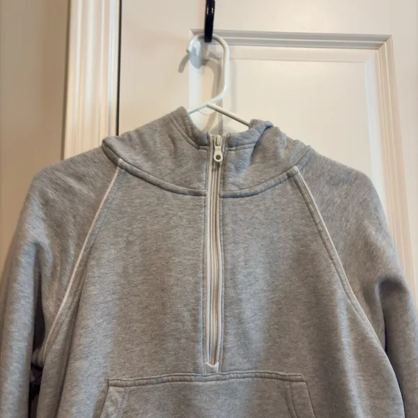Offline by Aerie Grey Half Zip Crewneck Sweatshirt Hoodie Scuba Size Women’s XS - Image 4
