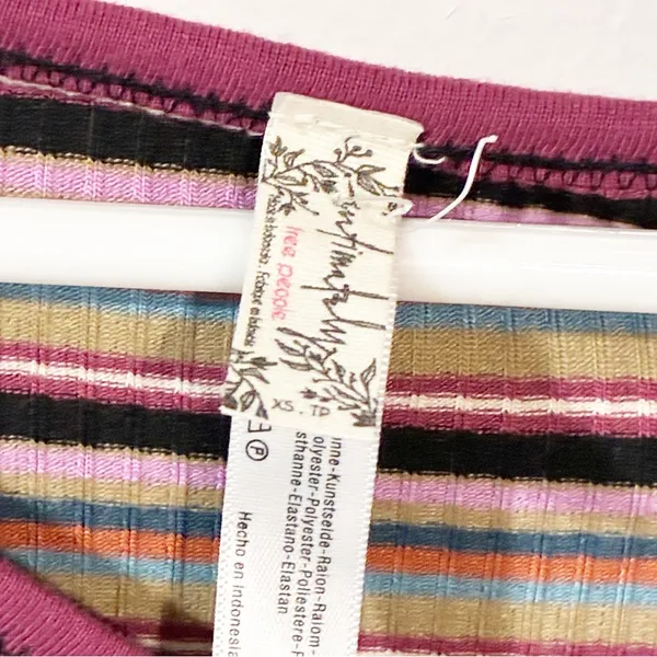 Free People Intimately Women's Put A Stripe On It Thong‎ Bodysuit Size XS - Image 4