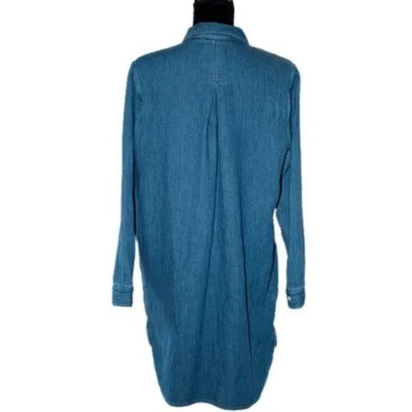 Madewell Chambray Popover Shirtdress Size M - Image 4