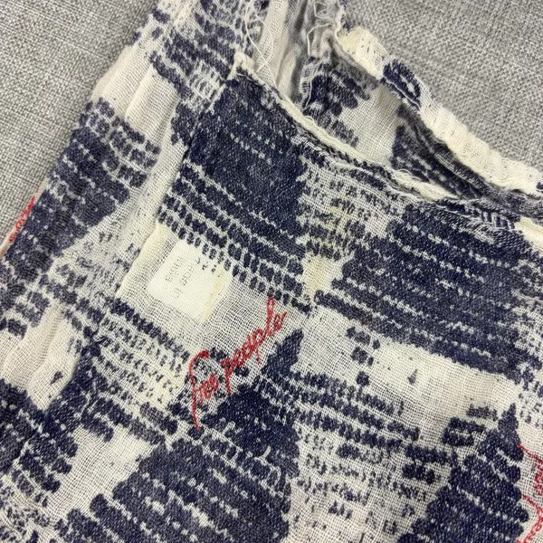 Free People Shoulder Bag Womens Medium Blue Geometric Cotton Boho Lightweight - Image 7