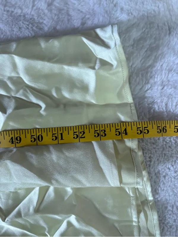 Lulus Stunning Example Light Yellow Satin Backless Maxi Dress Size small Formal - Image 7
