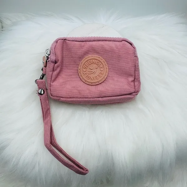 Cotton Candy Pink Small Wallet or Cosmetic Wristlet - Image 5