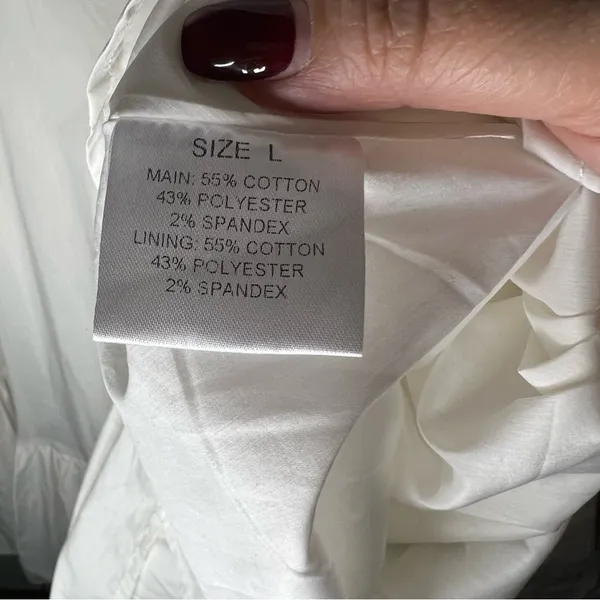 Alamour the‎ Label Katina Poplin Bustier Puff Sleeves Ruffle White Midi Dress - Image 8