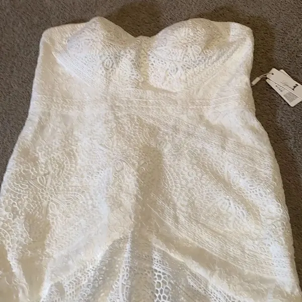 Women’s Bohemian Wedding Dress Zip Up Back with Ivory Lining Size 18W NWT - Image 3