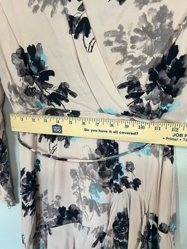 Reiss Anja Floral Ruffle Wrap Mini Dress Pink/Blue Size US 0 / UK 4 - Women's - Image 10