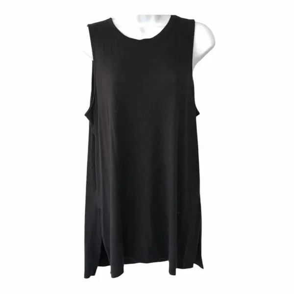 ✨ATHLETA Side Split Black Tank Black Sz Small Top✨ - Image 2