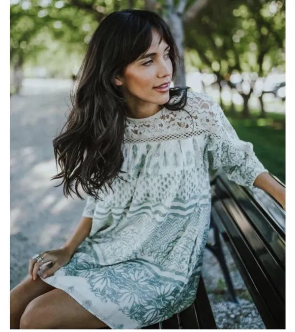 Free People Sun Daze Lace Mini Dress Medium - Image 5
