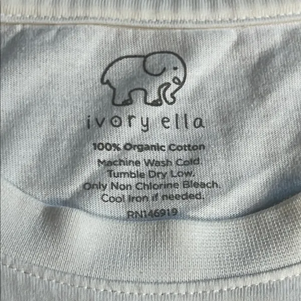 IVORY ELLA White Long Sleeve Shirt with Elephant Print sizeM. order119 - Image 2