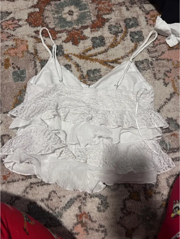 Kirious White Ruffle Top - Image 2