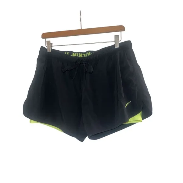 ✨NIKE Women's Phantom 2-in-1 Running Dri-Fit Sz Large Shorts✨ - Image 4