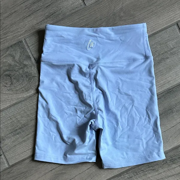 Women's Light Blue Bike Shorts - Image 3