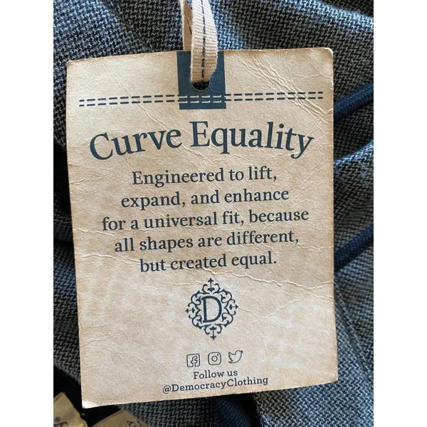 Democracy Clothing Curve Equality Straight Leg Pants‎ Grey Heather Drawstring 12 - Image 6