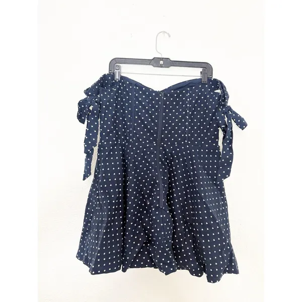 Megan Moroney Blue Polka Dot Corset Mini Dress Size XXL Off Shoulder Heart Retro - Image 13