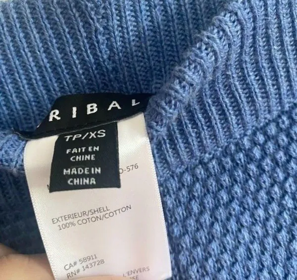Tribal Blue Sweater Knit Pants - Image 9