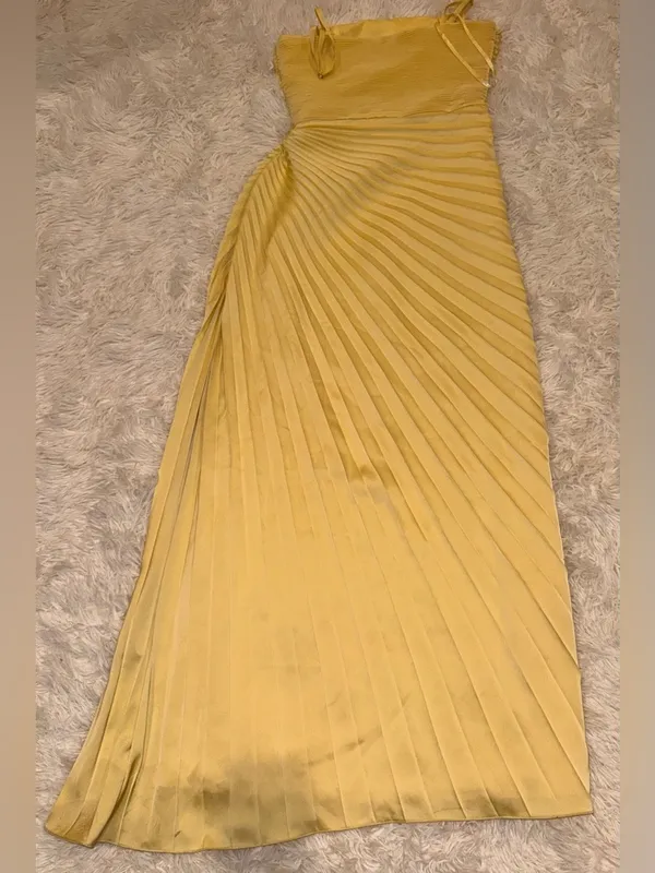 NEW Dress The Population Kinley Accordion Pleat Strapless Evening Gown Sz XXL - Image 8