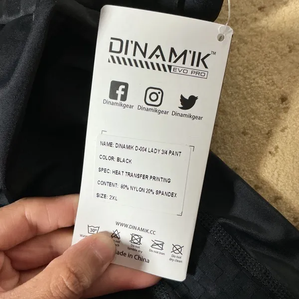 Dinamik Evo Pro D-004 Lady 3/4 Cycling‎ Pants Black Padded Capri 2XL NEW - Image 6