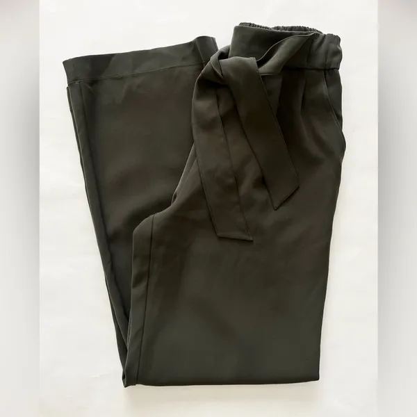 Lululemon noir wide leg belted pants Olive green 4 - Image 10