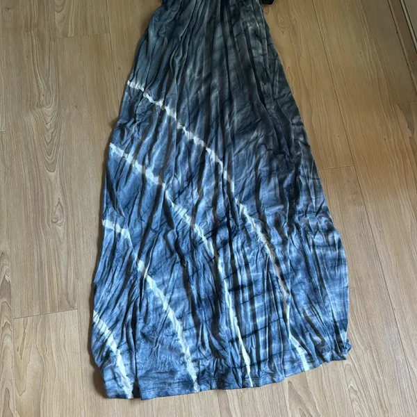 Green Dragon Tie Dye Maxi Dress Blue - Image 5