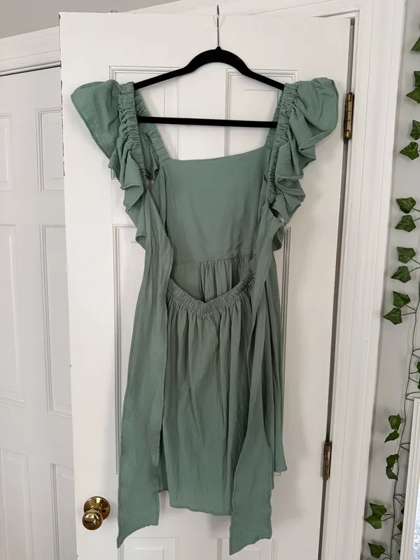 Green Ruffle Dress - Image 3