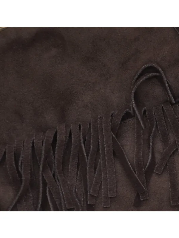 NWT Universal Thread Tall Fringe Western Boots Cone Heel Chocolate Brown 6M - Image 12