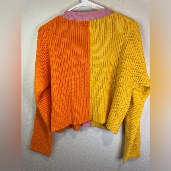 Line & Dot Women’s Catalina Colorblocked Cardigan Colorful‎ Sweater Size XS - Image 5