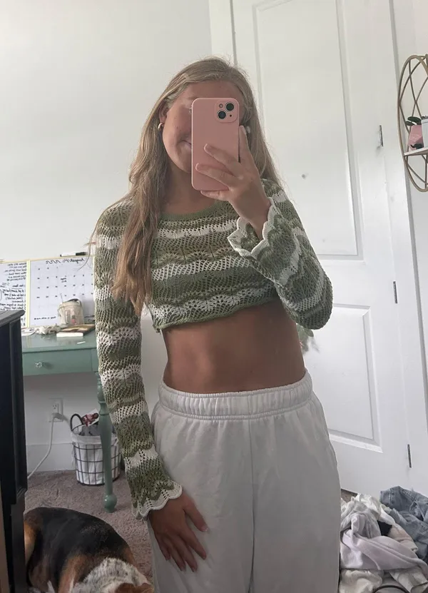 Princess Polly Leah Knit Set Green Multi (top Only) - Image 3
