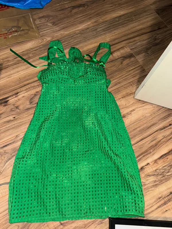 Green Mini Dress Size M - Image 3