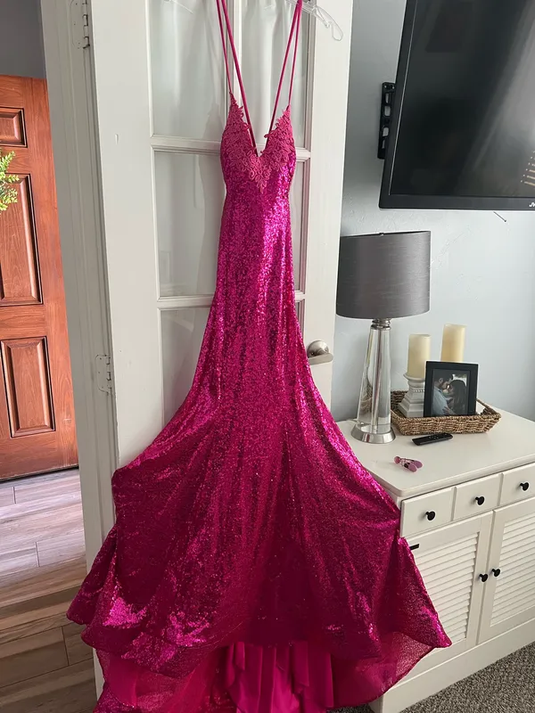 Hebeos Pink Sequenced Dress - Image 4