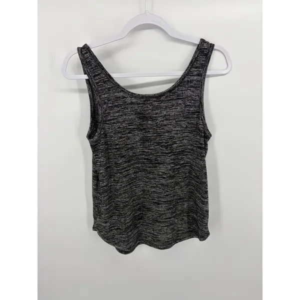 Gap Womens Tank Top Space Dye Gray Black Knit Size Medium - Image 3