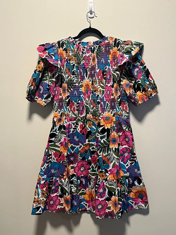 BALTIC BORN (NWT) Kyrie Puff Sleeve Short Dress, Multicolor Floral, Size XL - Image 10