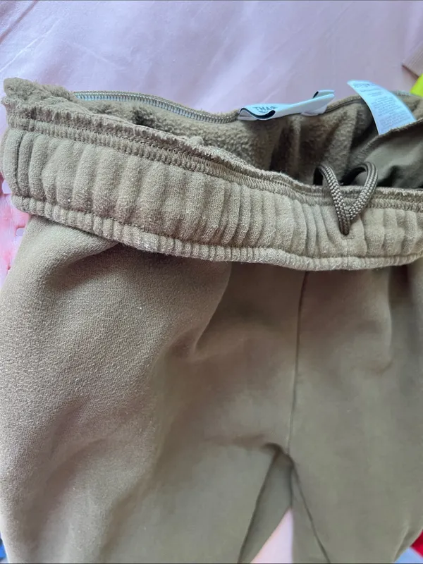 Aritzia TNA Sweatfleece Cozy Fleece Mega Fit Olive Green Joggers XS - Image 5