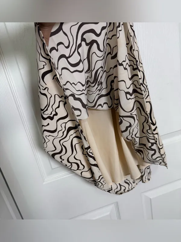 Abercrombie & Fitch Halter Ruched Abstract Print Mini Dress Size XL - Image 7