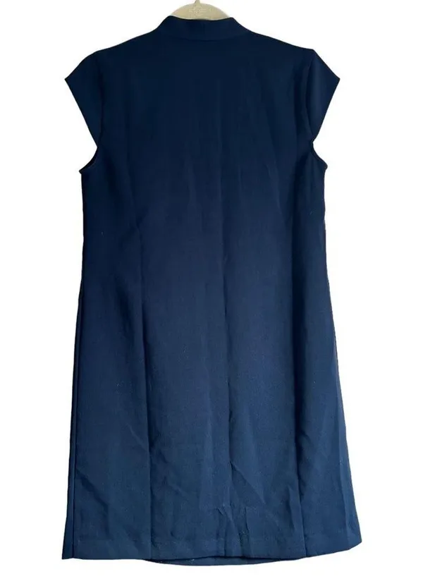Ann Taylor Navy Blue Cap Sleeve Career Dress - Image 2