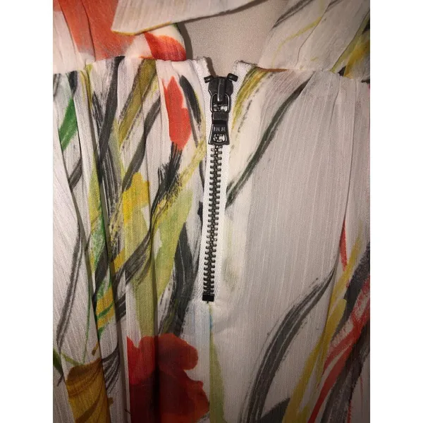 Wedding Guest Dress Size 0 Alice Olivia Mel Open Back High-Low Exotic Poppy Maxi - Image 7