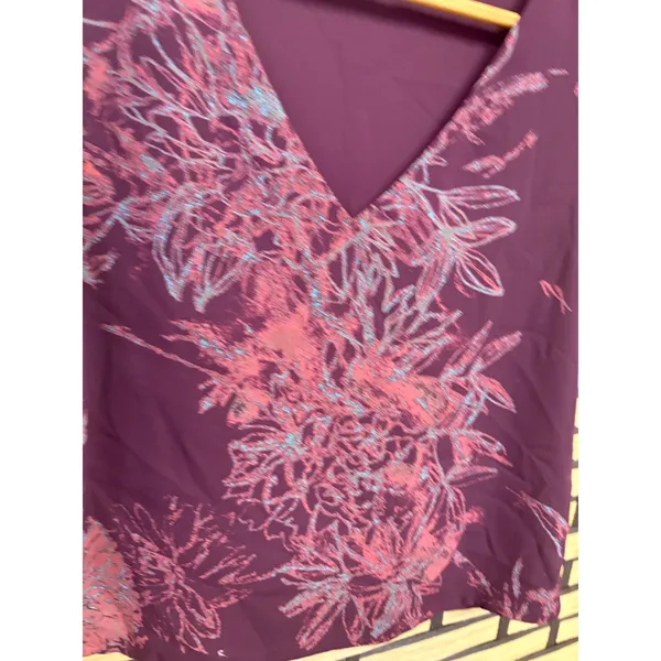 Babaton Burgundy‎ Floral Tank Top Size XXS - Image 3