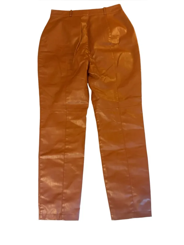 Lovers and Friends Georgie Pant in Chestnut Brown Womens Large Faux Leather - Image 4