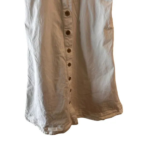 Universal Threads White Sleeveless A-Line Button Denim Dress Pockets Women Sz S - Image 5